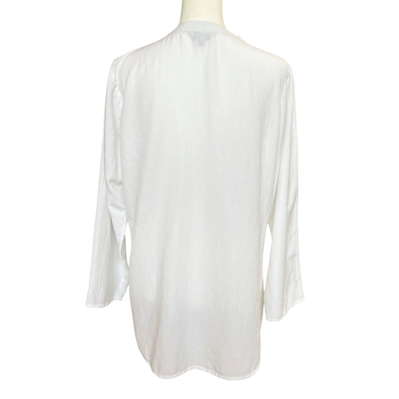 A&A Women’s Size XL White Tunic Embroidered Shells Boho Beachy Summer Casual - Picture 3 of 9